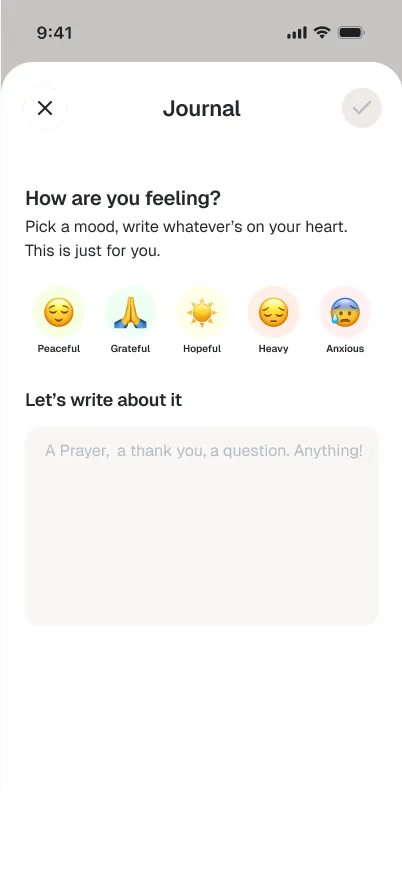 Faith365 journal screen